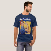 Rosie de Riveter: Sterke vrouwen Vrouw Empowerment T-shirt (Voorkant volledig)