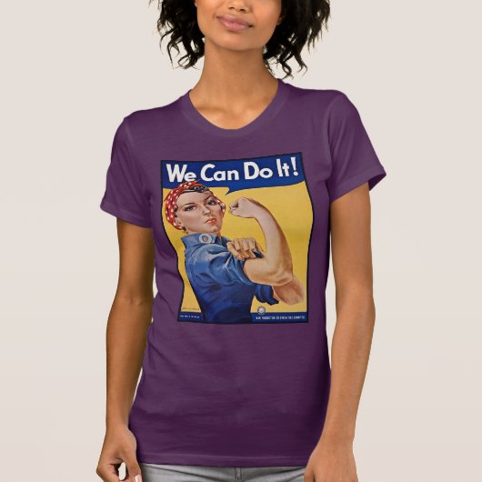 Rosie de Riveter: Sterke vrouwen Vrouw Empowerment T-shirt (Voorkant)