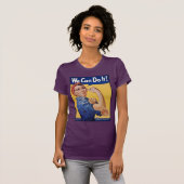 Rosie de Riveter: Sterke vrouwen Vrouw Empowerment T-shirt (Voorkant volledig)