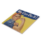 Rosie de Riveter: Sterke vrouwen Vrouw Empowerment Tegeltje (Zijkant)