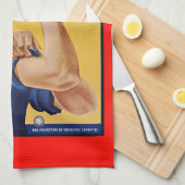 Rosie de Riveter: Sterke vrouwen Vrouw Empowerment Theedoek (Quarter Fold)
