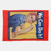 Rosie de Riveter: Sterke vrouwen Vrouw Empowerment Theedoek (Horizontaal)