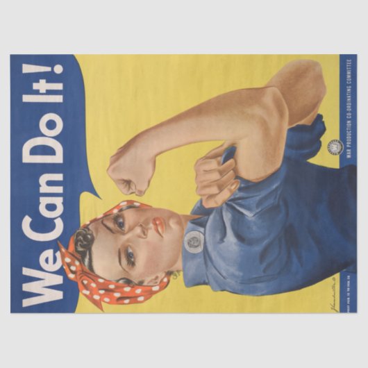 Rosie de Riveter: Sterke vrouwen Vrouw Empowerment Tissuepapier (Voorkant)