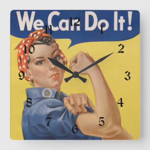 Rosie de Riveter: Sterke vrouwen Vrouw Empowerment Vierkante Klok