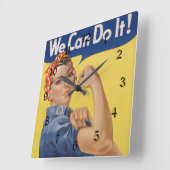 Rosie de Riveter: Sterke vrouwen Vrouw Empowerment Vierkante Klok (Hoek)
