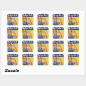 Rosie de Riveter: Sterke vrouwen Vrouw Empowerment Vierkante Sticker (Vel)