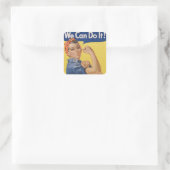 Rosie de Riveter: Sterke vrouwen Vrouw Empowerment Vierkante Sticker (Tas)