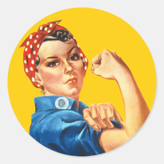 Rosie de Riveter-Sticker Ronde Sticker
