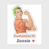 Rosie de Riveter-Sticker Sticker (Vel)