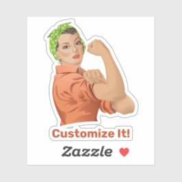Rosie de Riveter-Sticker Sticker