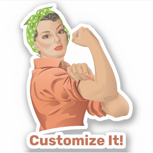Rosie de Riveter-Sticker Sticker (Voorkant)
