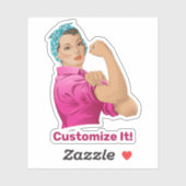 Rosie de Riveter-Sticker Sticker (Vel)