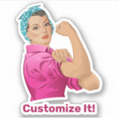 Rosie de Riveter-Sticker Sticker (Voorkant)