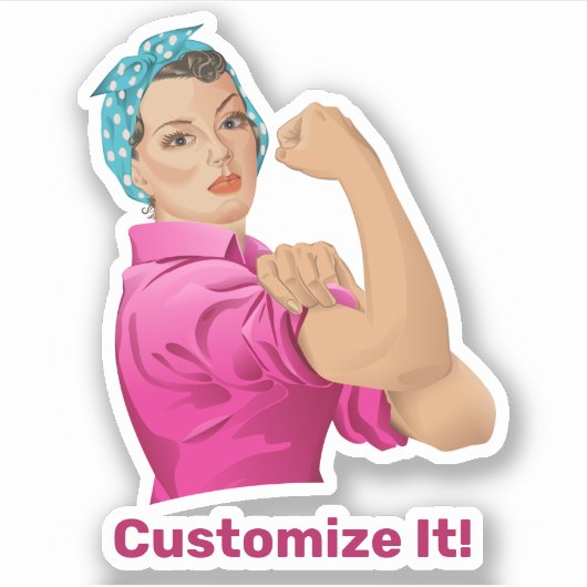 Rosie de Riveter-Sticker Sticker (Voorkant)
