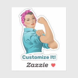 Rosie de Riveter-Sticker Sticker
