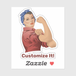 Rosie de Riveter-Sticker Sticker
