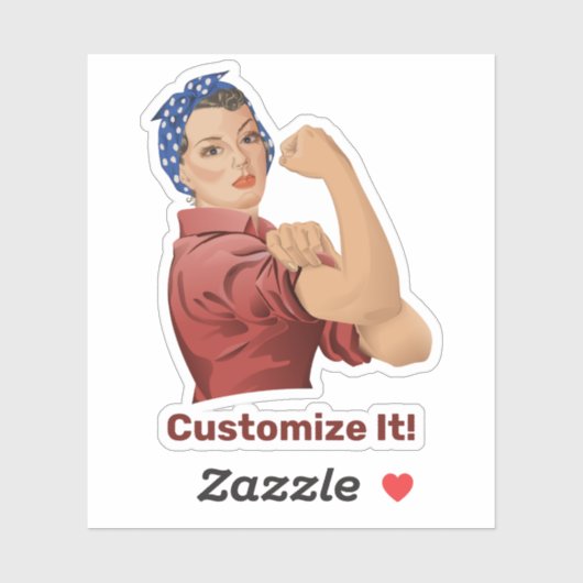 Rosie de Riveter-Sticker Sticker (Vel)