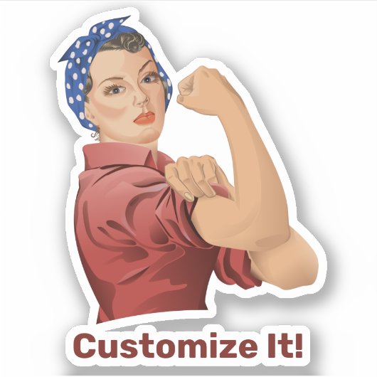 Rosie de Riveter-Sticker Sticker (Voorkant)
