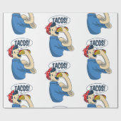 rosie de riveter taco cinco de mayo cadeaupapier (Vlak)