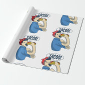 rosie de riveter taco cinco de mayo cadeaupapier (Uitgerold)