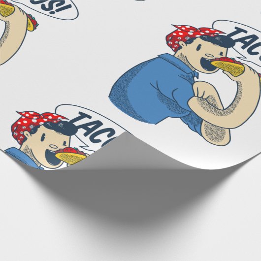 rosie de riveter taco cinco de mayo cadeaupapier (Hoek)