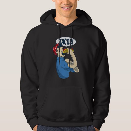 rosie de riveter taco cinco de mayo hoodie (Voorkant)