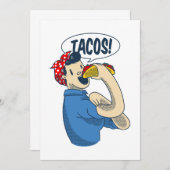 rosie de riveter taco cinco de mayo kaart (Voorkant / Achterkant)