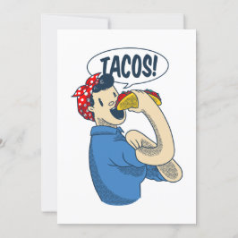 rosie de riveter taco cinco de mayo kaart