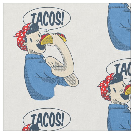 rosie de riveter taco cinco de mayo stof (Close Up)
