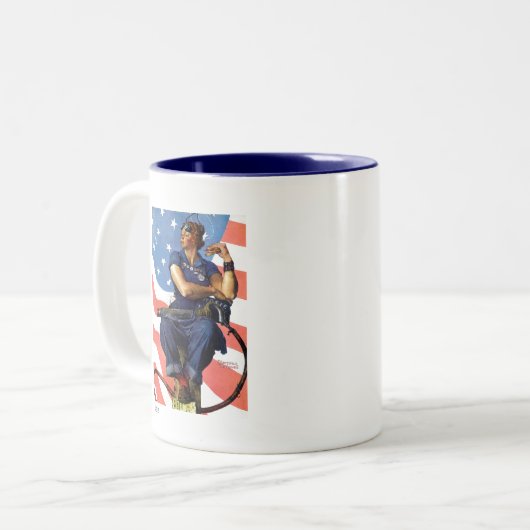 "Rosie de Riveter" Tweekleurige Koffiemok (Voorkant links)