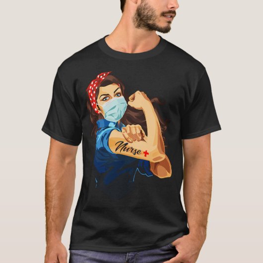 Rosie De Riveter - Verpleegster T-shirt (Voorkant)