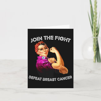 Rosie de Riveter verslaan Borstkanker Awareness D Kaart
