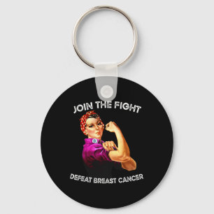 Rosie de Riveter verslaan Borstkanker Awareness D Sleutelhanger