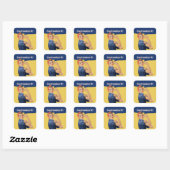Rosie de Riveter Vierkante Sticker (Vel)