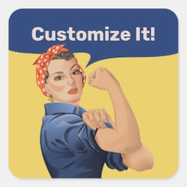 Rosie de Riveter Vierkante Sticker