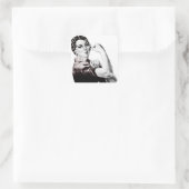 Rosie de Riveter Vierkante Sticker (Tas)