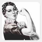 Rosie de Riveter Vierkante Sticker (Voorkant)
