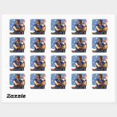 Rosie de Riveter Vierkante Sticker (Vel)