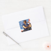 Rosie de Riveter Vierkante Sticker (Envelop)