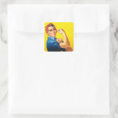 Rosie De Riveter Vierkante Sticker (Tas)