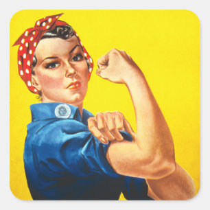 Rosie De Riveter Vierkante Sticker
