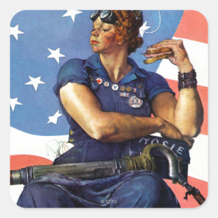 Rosie de Riveter Vierkante Sticker