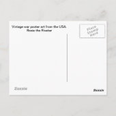 Rosie de Riveter Vintage-afbeelding Briefkaart (Achterkant)