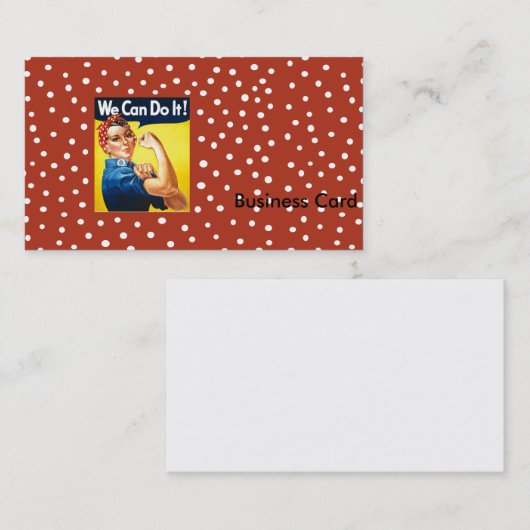 Rosie de Riveter Visitekaartje (Voorkant / Achterkant)