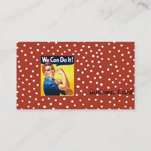 Rosie de Riveter Visitekaartje (Voorkant)