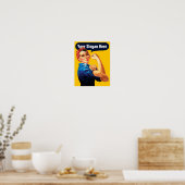 Rosie de riveter - voeg uw eigen aangepaste slogan poster (Keuken)