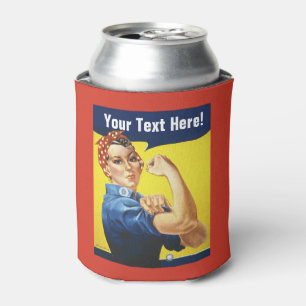Rosie de Riveter voegt tekst toe Blikjeskoeler