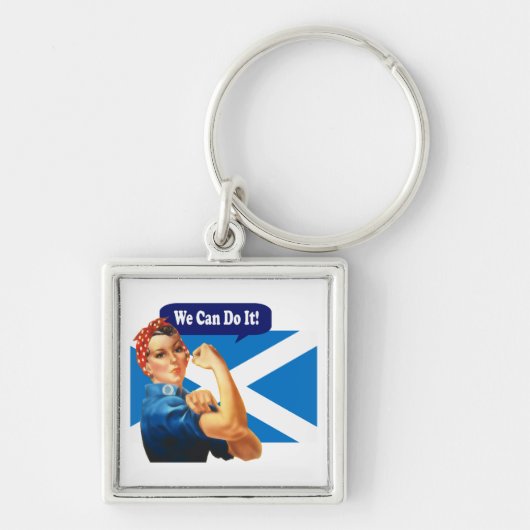 Rosie de Riveter voor de Schotse Onafhankelijkheid Sleutelhanger (Voorkant)