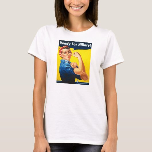 Rosie de Riveter voor Hillary Women's T-Shirt (Voorkant)