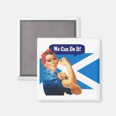 Rosie de Riveter voor Schotse Onafhankelijkheidsma Magneet (Voorkant / Achterkant)